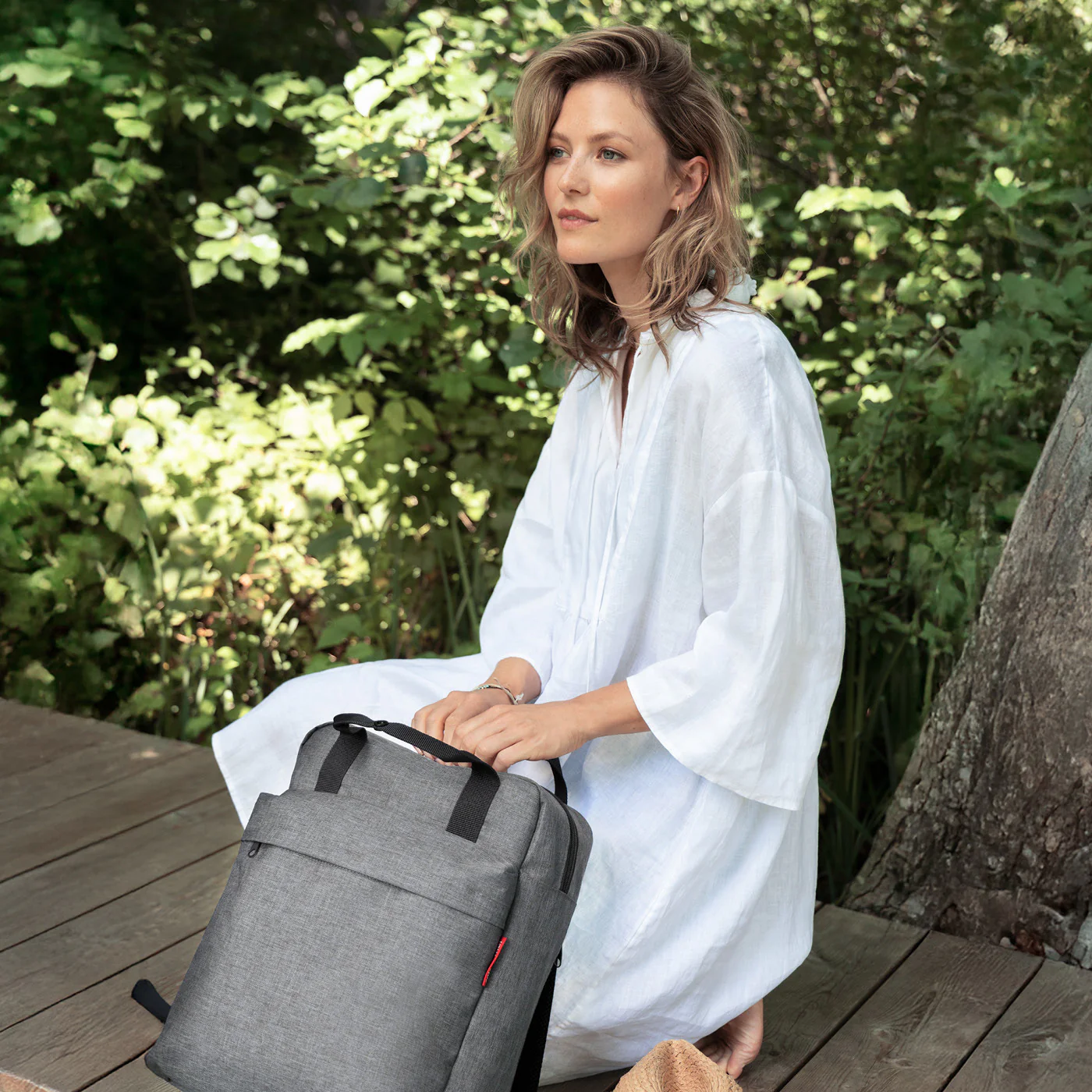 allday backpack M twist silver - Image 3