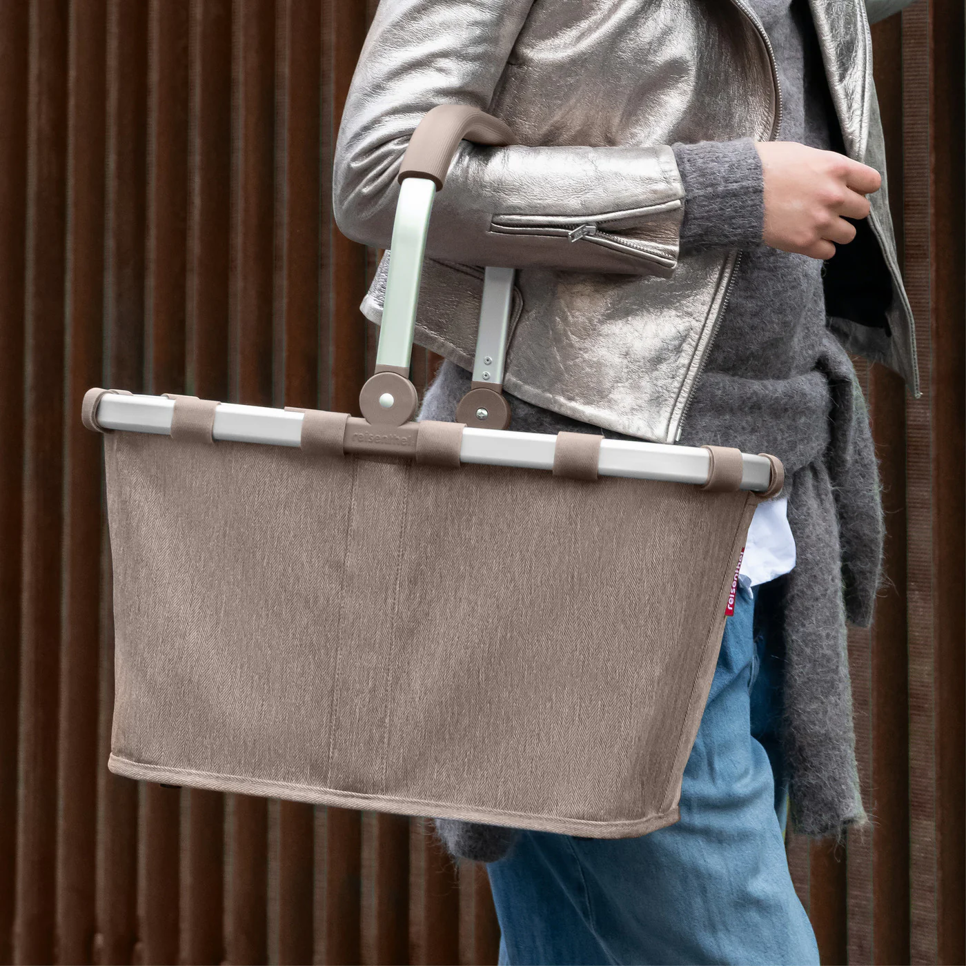 carrybag herringbone mokka - Image 3