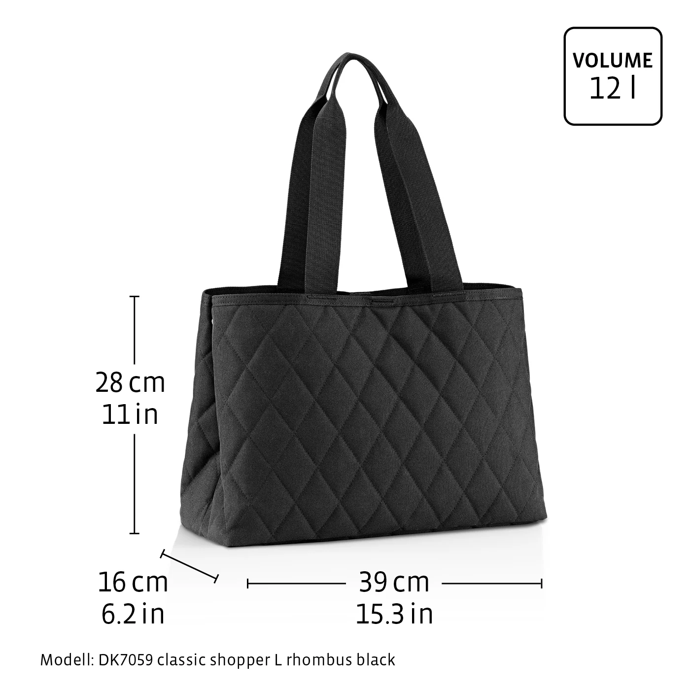 classic shopper L rhombus black - Image 6