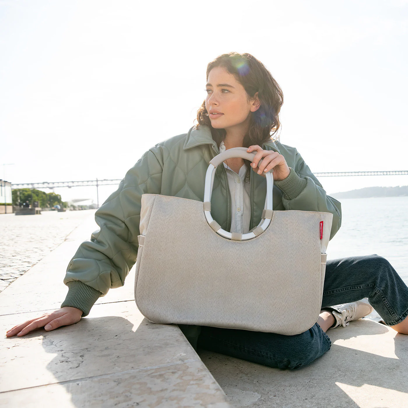 loopshopper L herringbone sand - Image 3