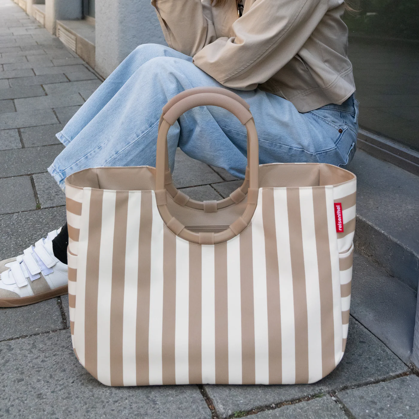 loopshopper L summerstripes coffee - Image 3