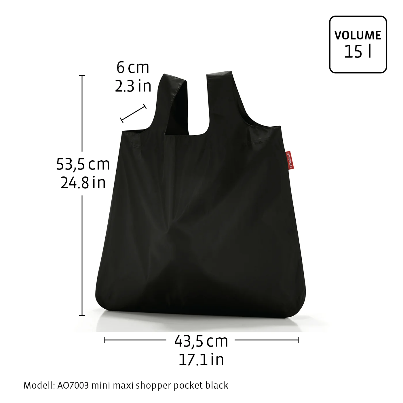 mini maxi shopper pocket red - Image 4