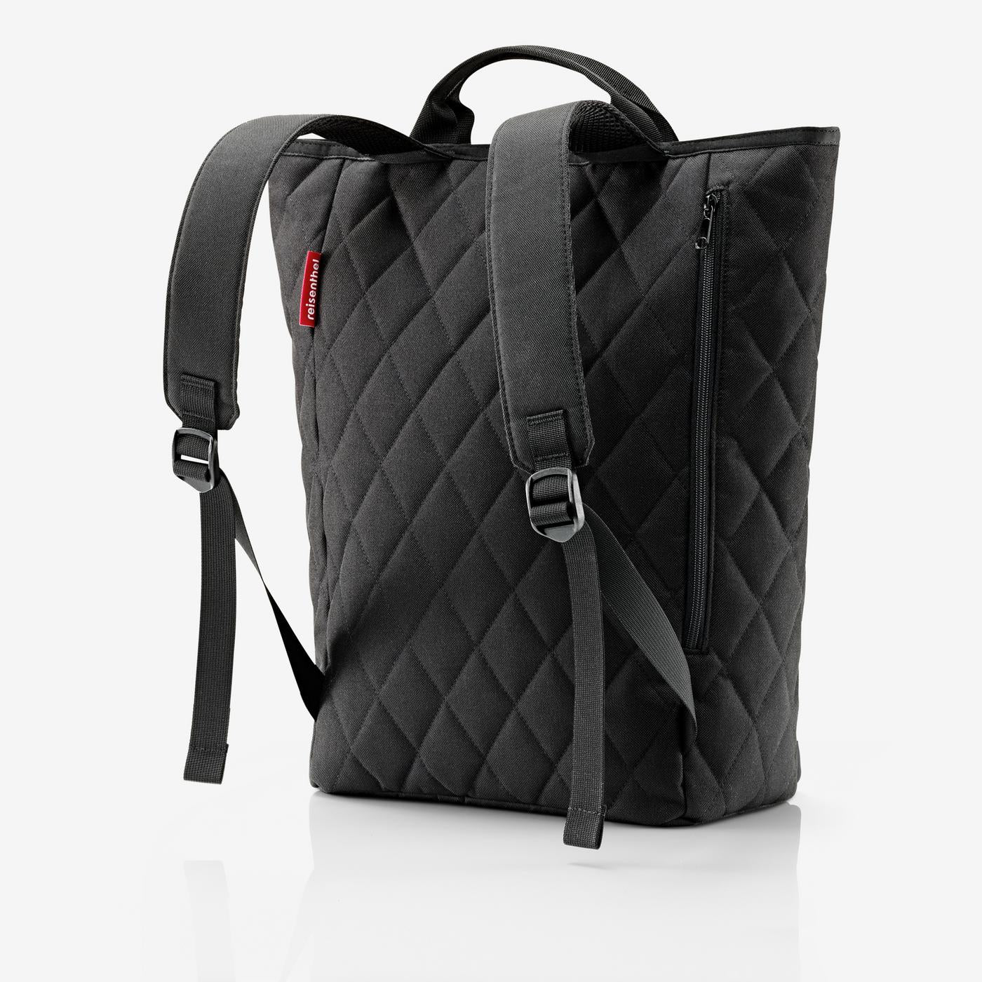 shopper-backpack rhombus black - Image 5