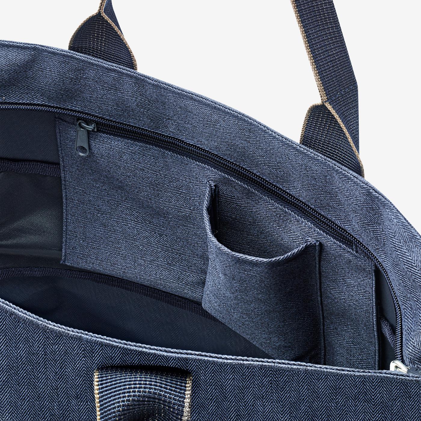 shopper e1 herringbone dark blue - Image 4