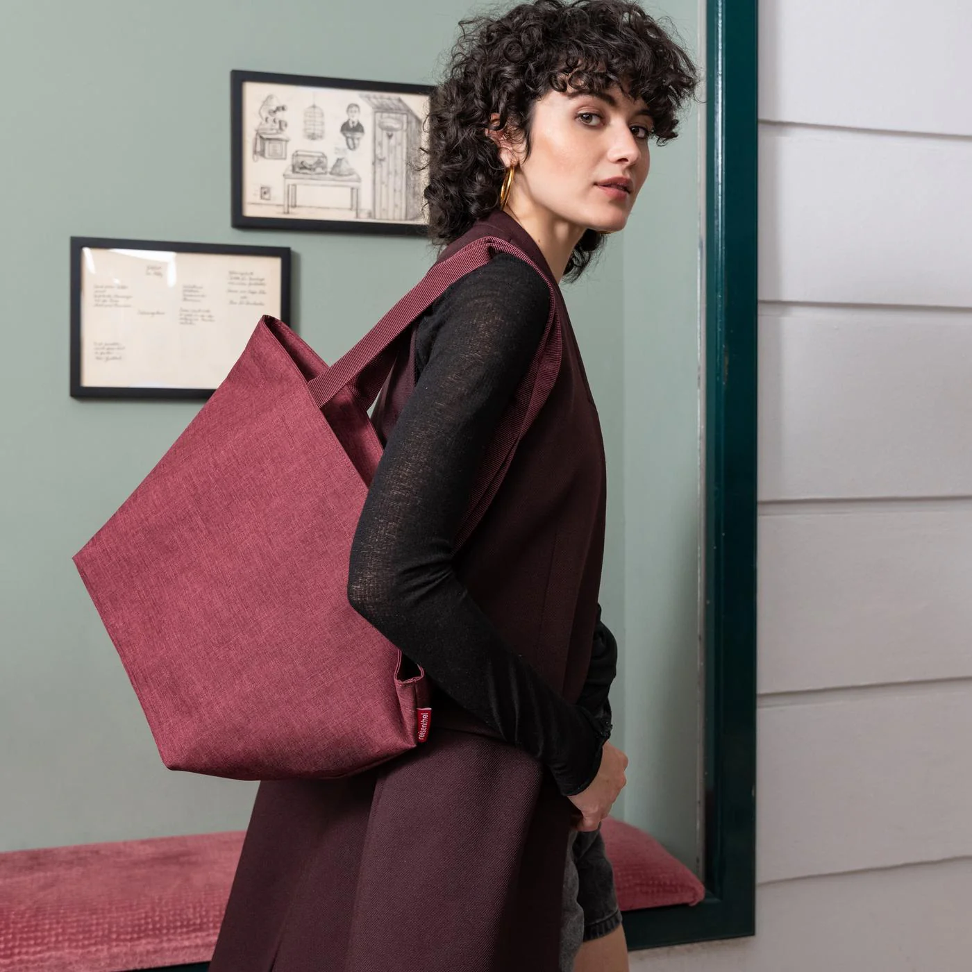 shopper M twist maroon - Image 2