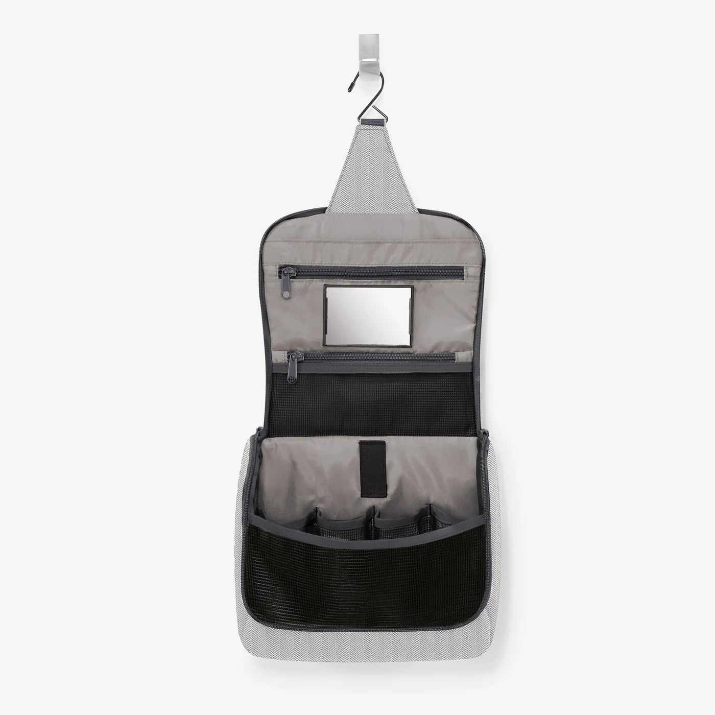 toiletbag herringbone grey - Image 5