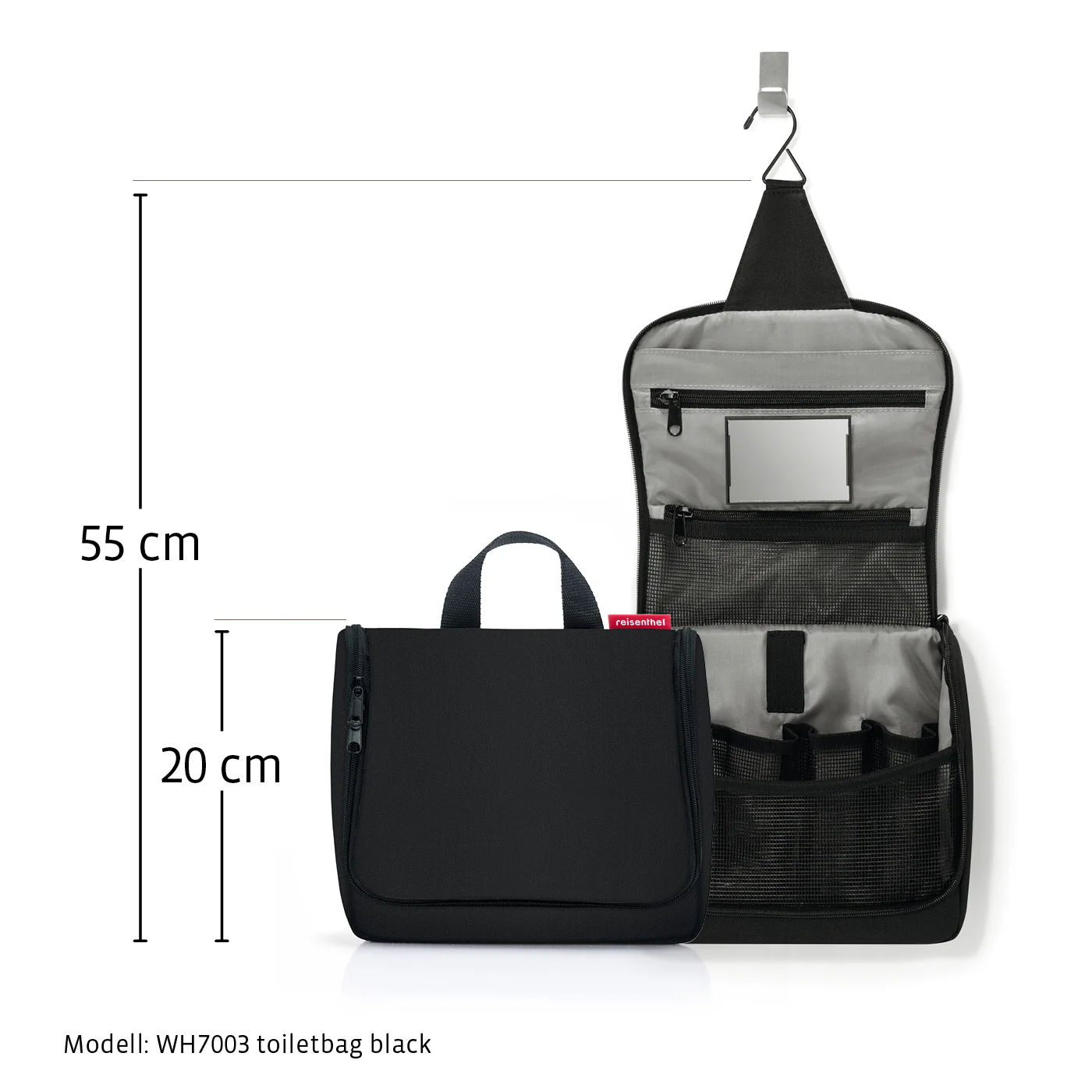 toiletbag herringbone grey - Image 7