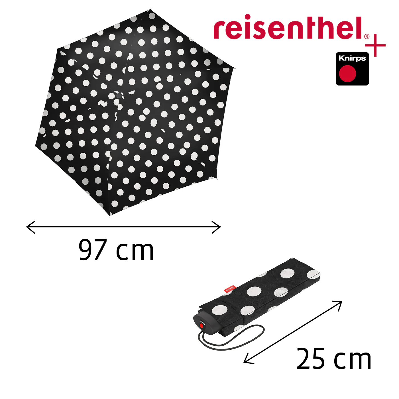 umbrella pocket mini dots white - Image 4